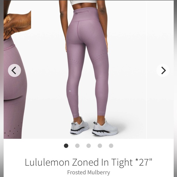 NWT Lululemon Zoned in Tight 27” Frosted Mulberry - Picture 1 of 6